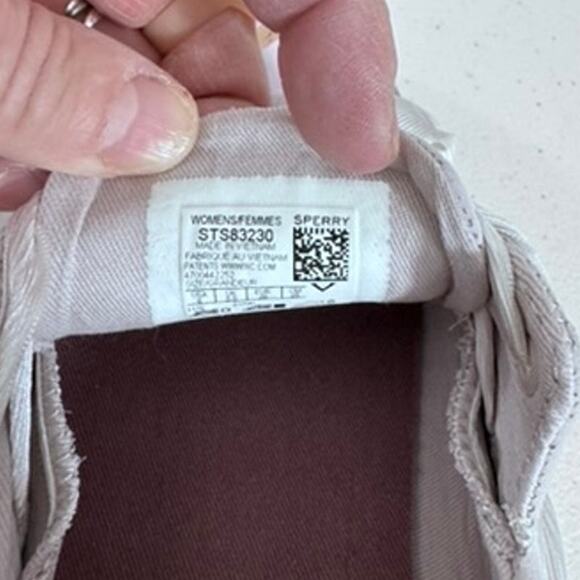 "SPERRY" Sailor ,Leather, Ribbon Lace- Up Boat Shoe , Gray/Lavender,SZ 8, Summer - Picture 8 of 8